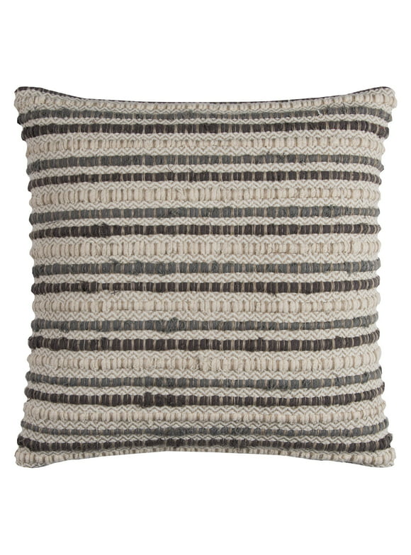 Rizzy Home 3D Texture Stripes Decorative Pillow