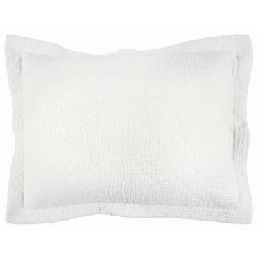 Rizzy Home Arwen Textured Diamond Cotton Sham in White Standard