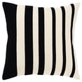 thumbnail image 1 of Rizzy Home Black/Natural 20"X20" Stripe Woven Poly Filled Throw Pillow, 1 of 5
