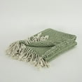 thumbnail image 1 of Rizzy Home  Boho Geometric Throw Blanket Green/Natural, 1 of 6