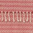 thumbnail image 1 of Rizzy Home  Chevron Hand Loomed Woven Throw Red/ Natural, 1 of 5