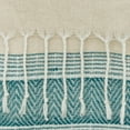 thumbnail image 1 of Rizzy Home  Chevron Stripe Hand Loomed Cotton Throw Teal/Natural, 1 of 5