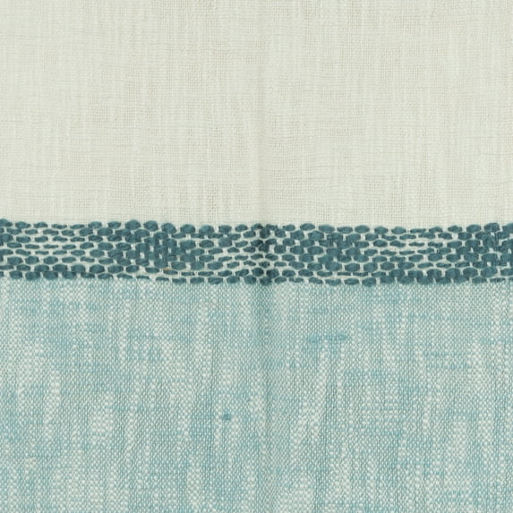 Rizzy Home Color Block with Stripes Woven Throw Blue/Natural