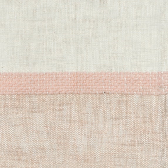 Rizzy Home Color Block with Stripes Woven Throw Blush/Natural