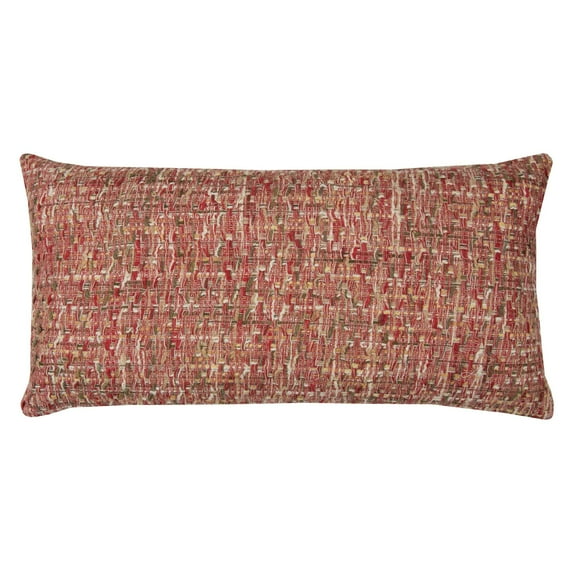 Rizzy Home Decorative Poly Filled Throw Pillow Heathered 14"X26" Red