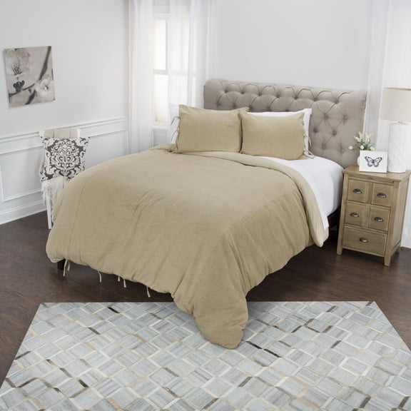 Donny Osmond Cottonwood 114" x 98" Cotton Duvet in Natural