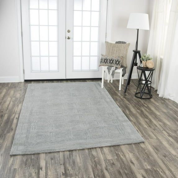 Rizzy Home FA135B Grey 5' x 8' Hand-Tufted Area Rug