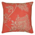 thumbnail image 1 of Rizzy Home Floral 18" x 18" Down Filled Pillow with Cotton Cover-Coral/Natural, 1 of 2