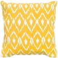 thumbnail image 1 of Rizzy Home Fractured Ikat Cotton Decorative Throw Pillow, 18" x 18", Yellow, 1 of 2