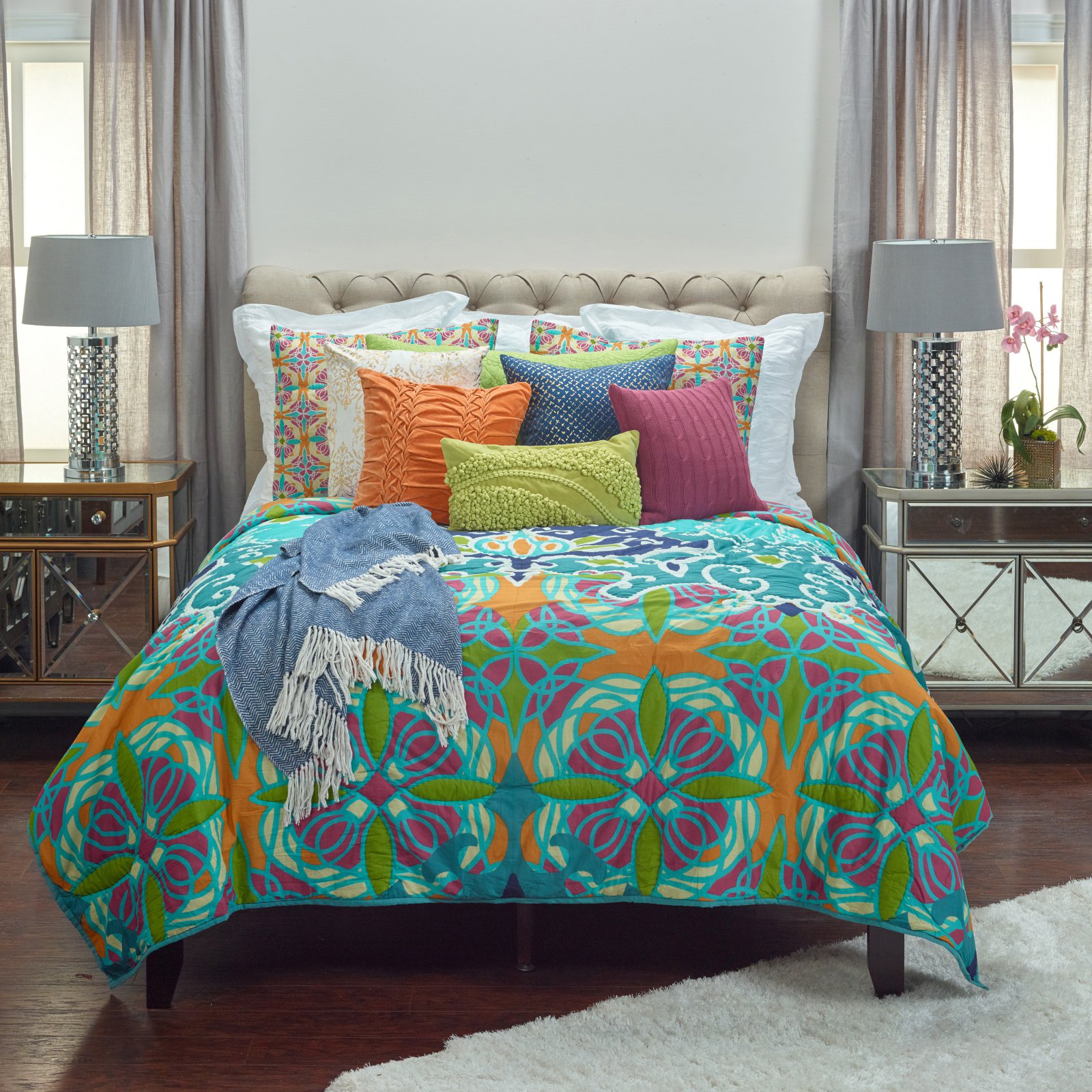 Rizzy Home Gabby Quilt - Multi Queen - Walmart.com