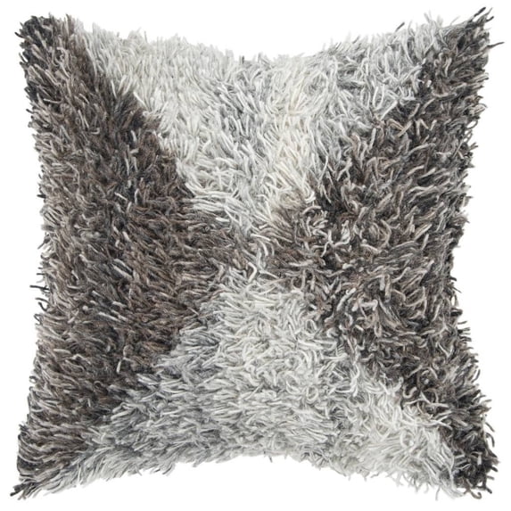 Rizzy Home Geometric Natural Decorative Down Filler Pillow
