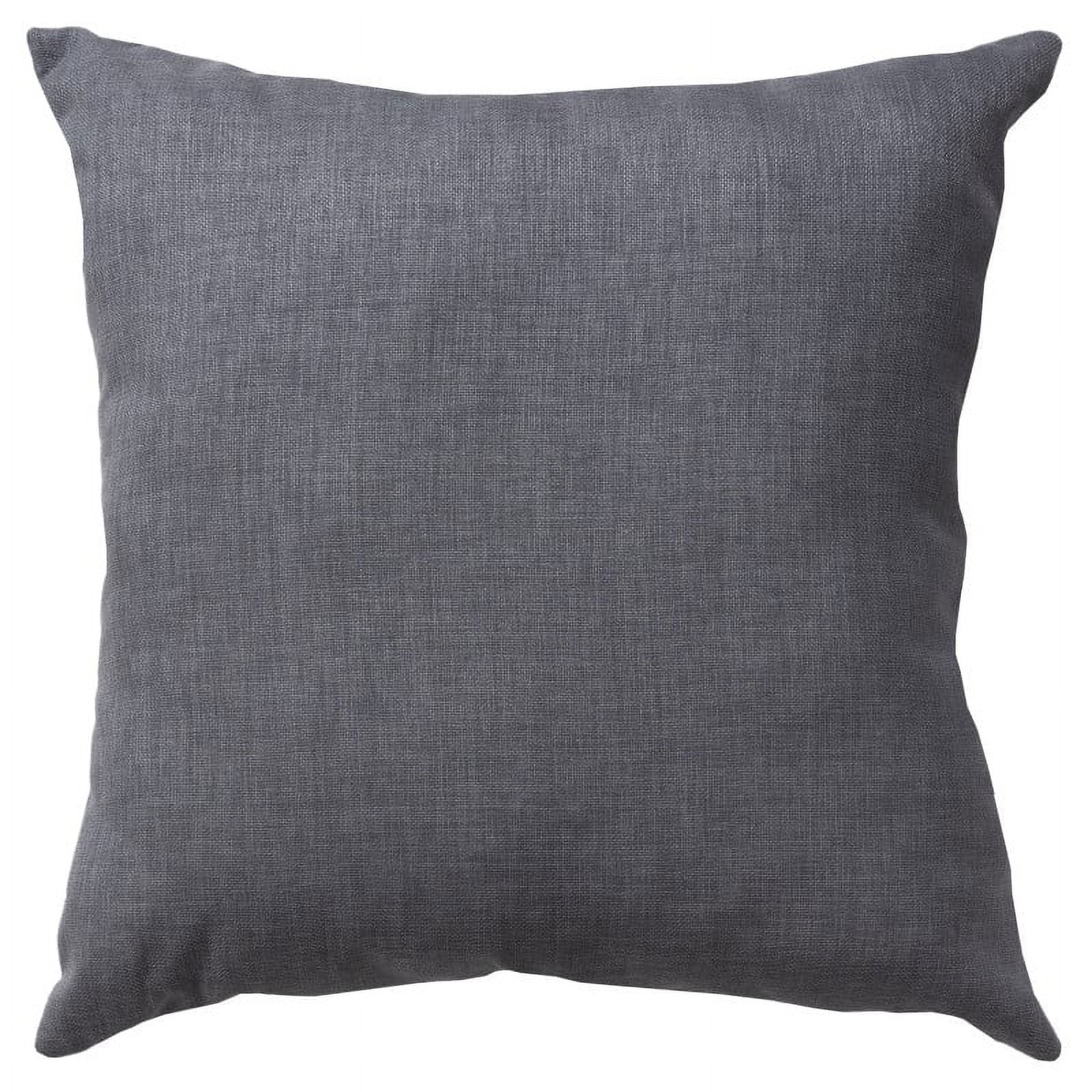 22" Slate Gray Woven Polyester Indoor/Outdoor Throw Pillow