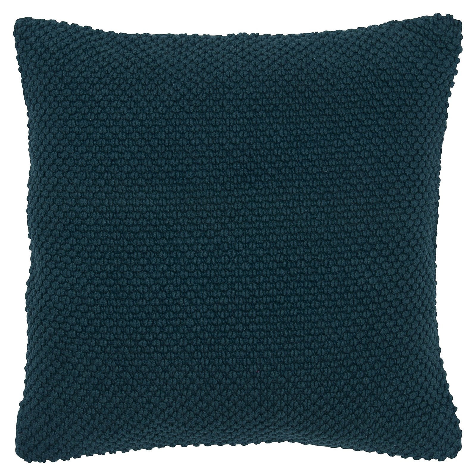 20" x 20" Dark Teal Cotton Canvas Textured Throw Pillow