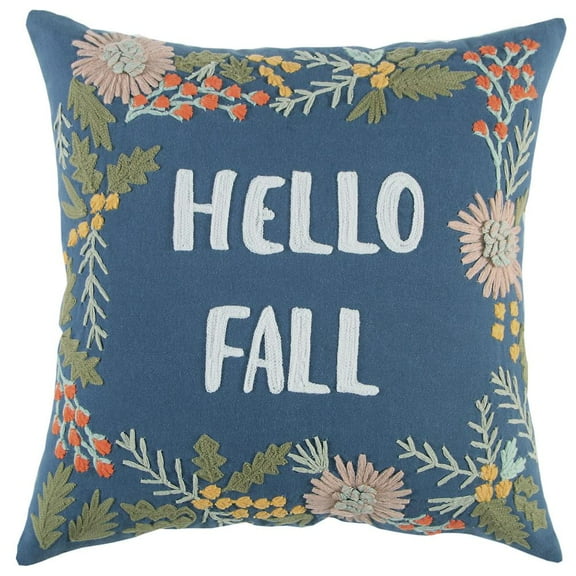 Rizzy Home  Hello Fall Embroidered Throw Pillow