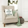 thumbnail image 1 of Rizzy Home Holiday Ivory/Green Sentiment - "Tis The Season To Lose All Reason" Cotton 20"x20" Poly Filled Decorative Throw Pillow, 1 of 5