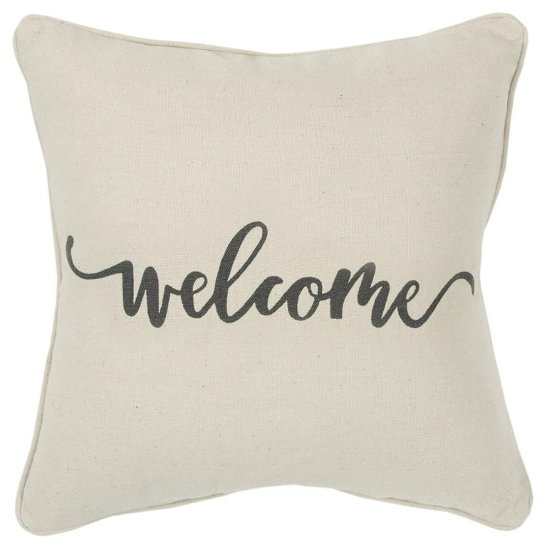 Outdoor welcome best sale pillow