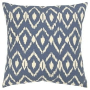 Rizzy Home Ikat 18" x 18" Poly Filled Pillow with Cotton Cover-Blue/Natural