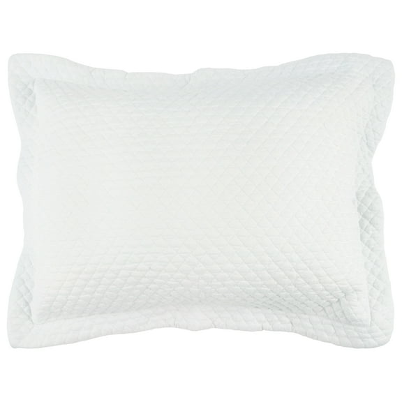 Rizzy Home Lydia 20" x 36" Cotton King Sham in White