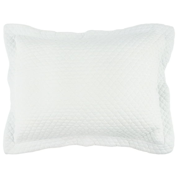 Rizzy Home Lydia 20" x 36" Cotton King Sham in White