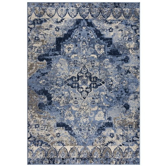 Rizzy Rugs Marquise Area Rug MRQ846 Traditional Blue, 8' x 9' 6", Blue