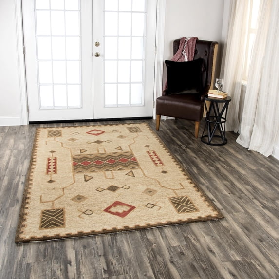 Rizzy Home Mesa Gold Southwest/Tribal Shag 10' x 13' Area Rug