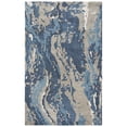 thumbnail image 1 of Rizzy Home Mod Blue Abstract Shag Area Rug - 18" x 18", 1 of 5