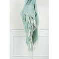 thumbnail image 1 of Rizzy Home Monochromatic Recycled Polyester Woven Throw, 50"x60" , Green, 1 of 3