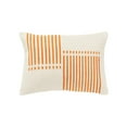 thumbnail image 1 of Rizzy Home Natural/Orange 14"X20" Stripe Woven Poly Filled Throw Pillow, 1 of 5