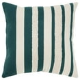 thumbnail image 1 of Rizzy Home Natural/Teal 20"X20" Stripe Woven Poly Filled Throw Pillow, 1 of 5