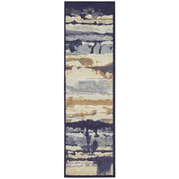 Rizzy Home Navy Runner Rug In Polypropylene 2'3" x 7'7"