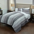 thumbnail image 1 of Rizzy Home Olivia Grace Cotton Quilt in Gray King, 1 of 10