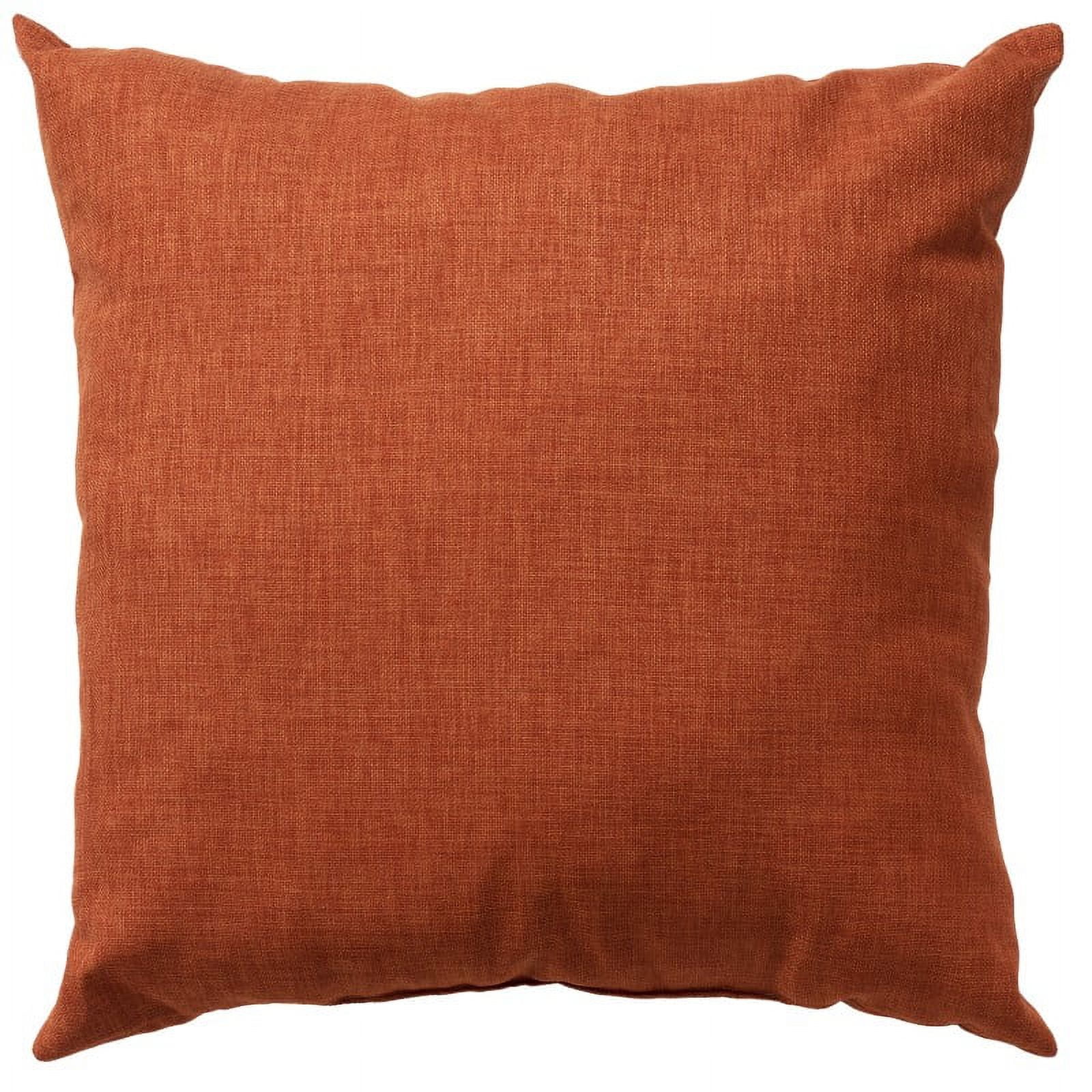 Burnt Orange 22"x22" Poly Filled Square Throw Pillow