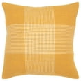 thumbnail image 1 of Rizzy Home Plaid 20" x 20" Down Filled Pillow with Cotton Cover-Yellow/White, 1 of 3