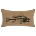 thumbnail image 1 of Rizzy Home Printed Fish Skeleton Cotton Poly Filled Decorative Throw Pillow,14"x26", Natural/Black, 1 of 5
