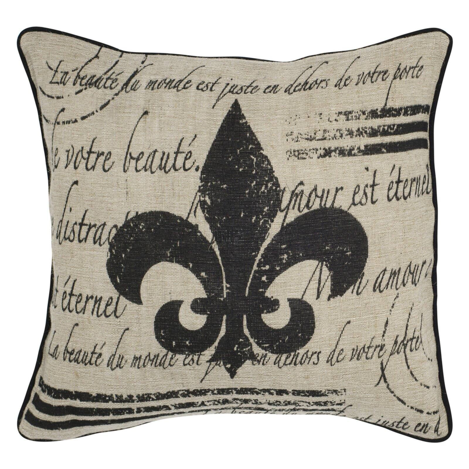 Fleur de lis throw pillows deals