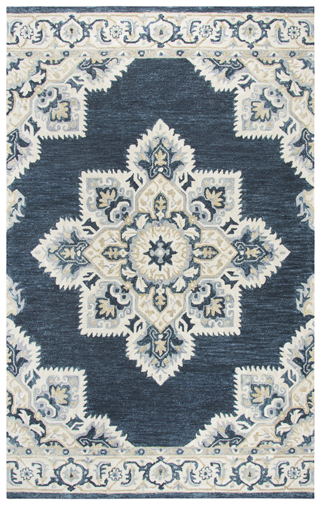 Rizzy Home RS070B Dark Blue 2'6" x 8' Hand-Tufted Area Rug - image 1 of 6