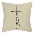 thumbnail image 1 of Rizzy Home Sentiment 20" x 20" Cotton Canvas Pillow Cover in Natural, 1 of 5