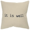 thumbnail image 1 of Rizzy Home Sentiment 20" x 20" Poly Pillow with Cotton Canvas Cover-Natural, 1 of 5