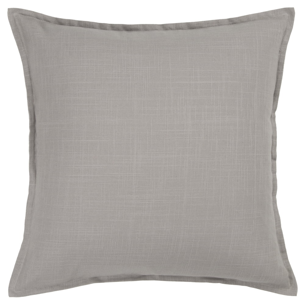 Rizzy Home Solid Cotton Decorative Throw Pillow, 20" x 20", Gray