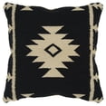 thumbnail image 1 of Rizzy Home Southwestern 18" x 18" Wool Pillow Cover in Black/Ivory, 1 of 6