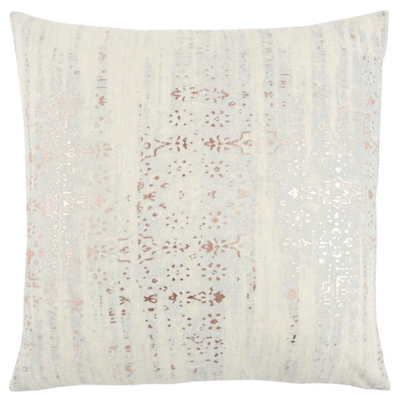 Rizzy Home Stripe 20" x 20" Poly Pillow with Cotton/Flax Cover Natural/Copper