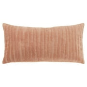 Rizzy Home Terracotta 14X26 Stripe EmbroideRed Poly Filled Throw Pillow