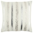 thumbnail image 1 of Rizzy Home Cotton Silver Stripe Glam 20"X20" Pillow Cover 2 Pack, 1 of 2