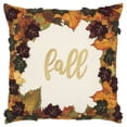 thumbnail image 1 of Rizzy Home Throw Pillow T16757 White Whimsical Leaves 20" x 20" Square, Poly Filled, 1 of 2
