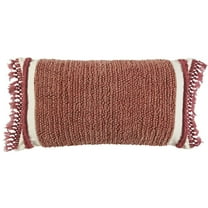 Rizzy Home Recyceld Cotton Textured Macrame Rust 14"X26" Pillow Cover 2 Pack