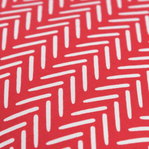 Rizzy Home Throw Pillow TFV122 Transitional Red Rows Chevrons 22" x 22" Square, Poly Filled