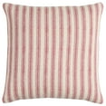 thumbnail image 1 of Rizzy Home Ticking Stripe Cotton with Zipper Closer Decorative Throw Pillow, 20" x 20", Red, 1 of 2