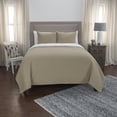 thumbnail image 1 of Rizzy Home Transitional Donny Osmond Solid Quilt With Taupe DOHBQ4456TA009092, 1 of 5