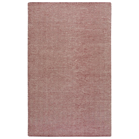 Twist 3' x 5' Chevron Burgundy /Off-White Hand Woven Area Rug
