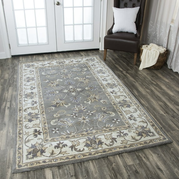 Rizzy Home VOG106 Grey 5' x 8' Hand-Tufted Area Rug